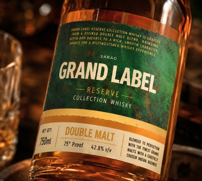 Grand Label Reserve Collection whisky bottle by Sarao Distillery
