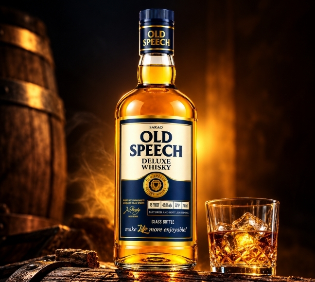 Old Speech Prime Whisky bottle by Sarao Distillery