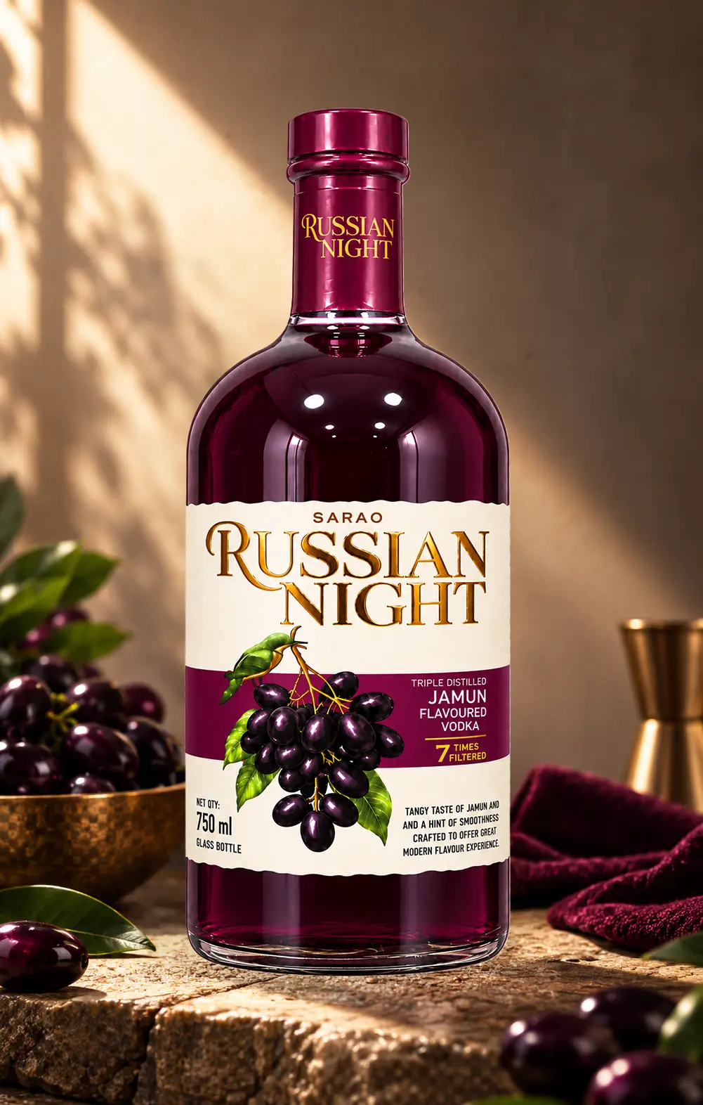 Russian Night Jamun Vodka by Sarao Distillery